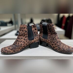 Leopard Print Ankle Boots
